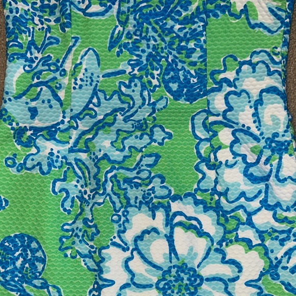Lilly Pulitzer Blue and Green Floral Dress - Picture 2 of 4